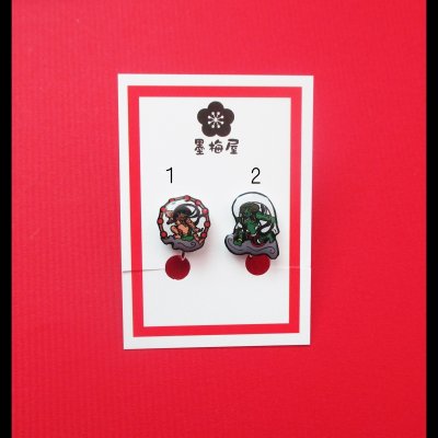 画像2: 【選べるイヤリング】風神雷神【片耳1個売り】
