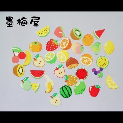 画像1: 【フレークシール】フルーツ【33枚入り】