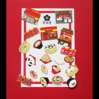 【フレークシール】町中華【各1枚の21枚入り】