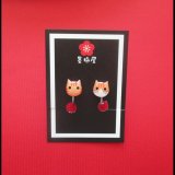 画像: 猫イヤリング茶トラ×茶シロ３【SALE770円→550円】