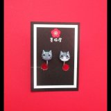 画像: 猫イヤリングサバトラ×サバシロ３【SALE770円→550円】