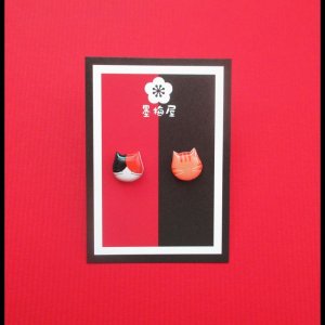 画像: 猫のピアス〜三毛と茶トラ2【SALE770円→550円】