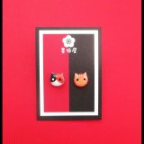 画像: 猫ピアス三毛×茶トラ３【SALE770円→550円】